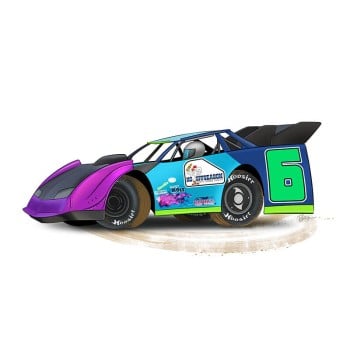 car caricature artwork of a drag race car