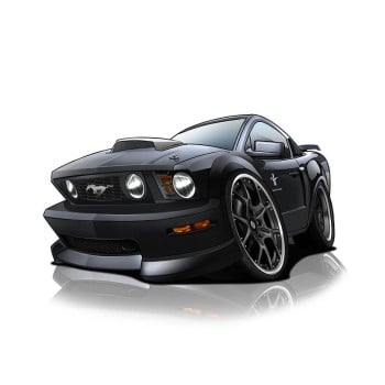 car caricature portrait of a sportscar
