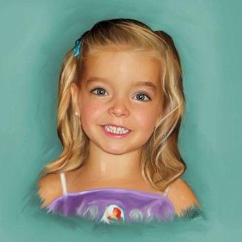 oil painting of a girl