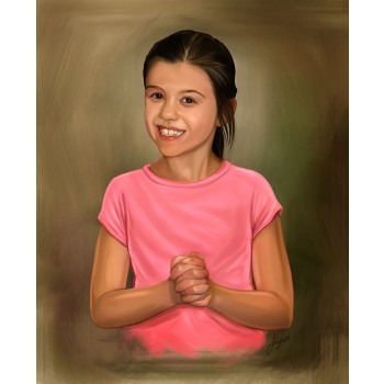 oil portrait of a girl