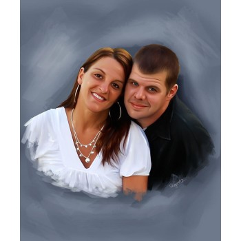 oil portrait of a couple