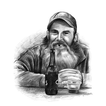 pencil sketch drawing of a man