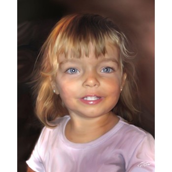 oil portrait painting of a girl