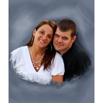 oil portrait painting of a couple