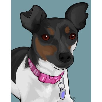 pop art portrait of a dog