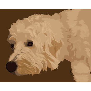 pop art painting of a dog