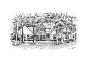 Examples of Realtor Closing Gift - House Sketches