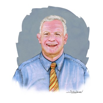watercolor portrait of a man