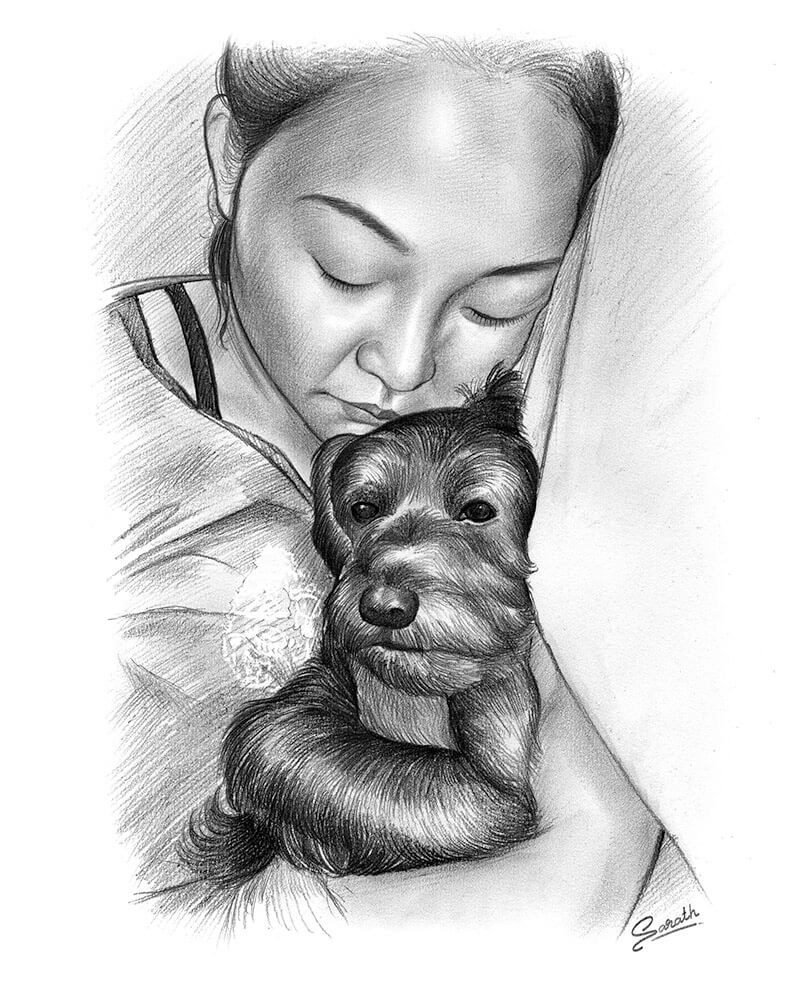 dog pencil sketch