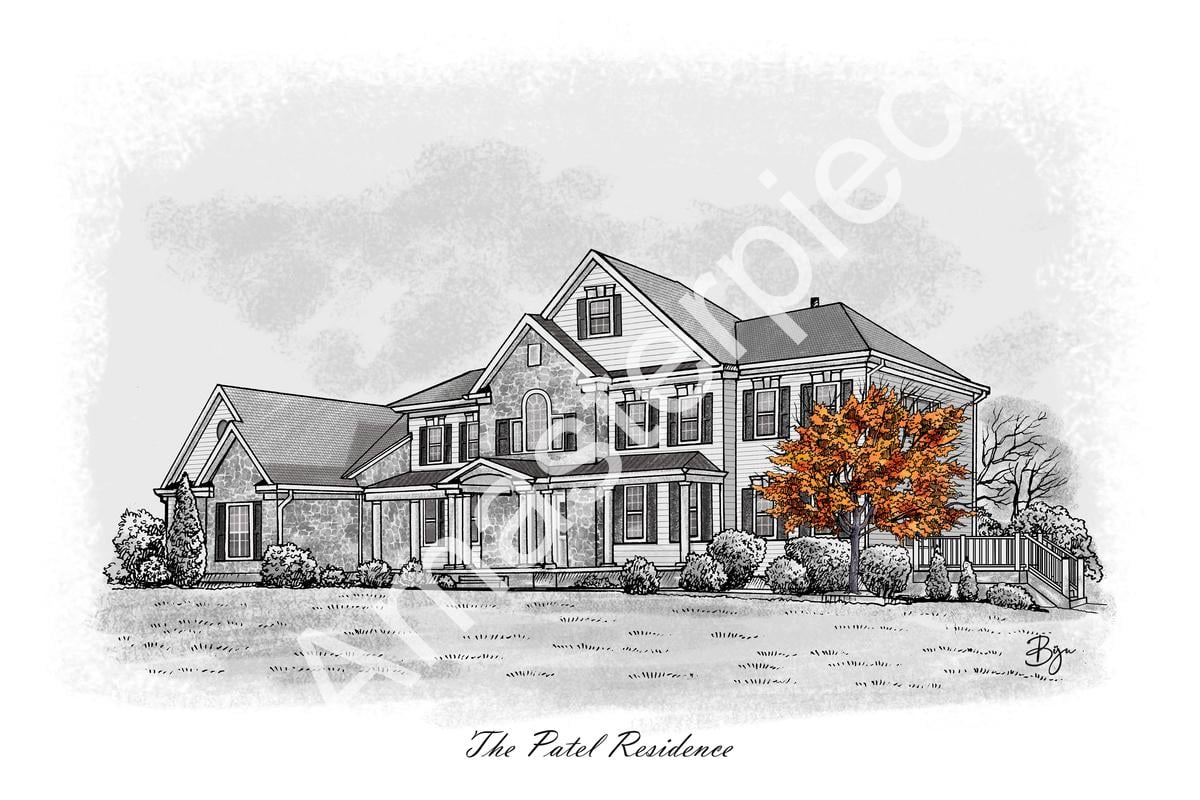Custom Architectural Illustration in Ink of Your Home or  Etsy